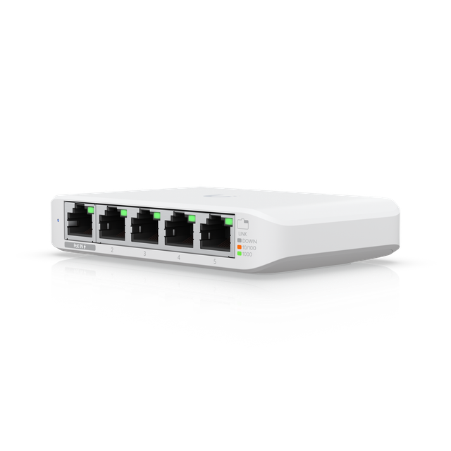 Switch Ubiquiti UniFi USW-Flex-Mini de 5 puertos Gigabit · USW-Flex-Mini