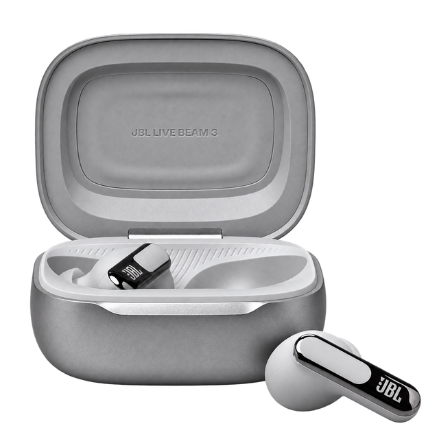 Auriculares inalámbricos JBL Live Beam 3, plateados · JBL Live Beam 3