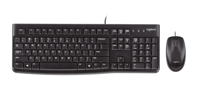 Combo de teclado y mouse Logitech MK120 USB, teclado en inglés · MK120