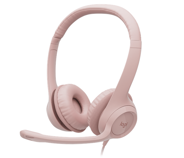Auriculares Logitech H390 USB, rosados · H390