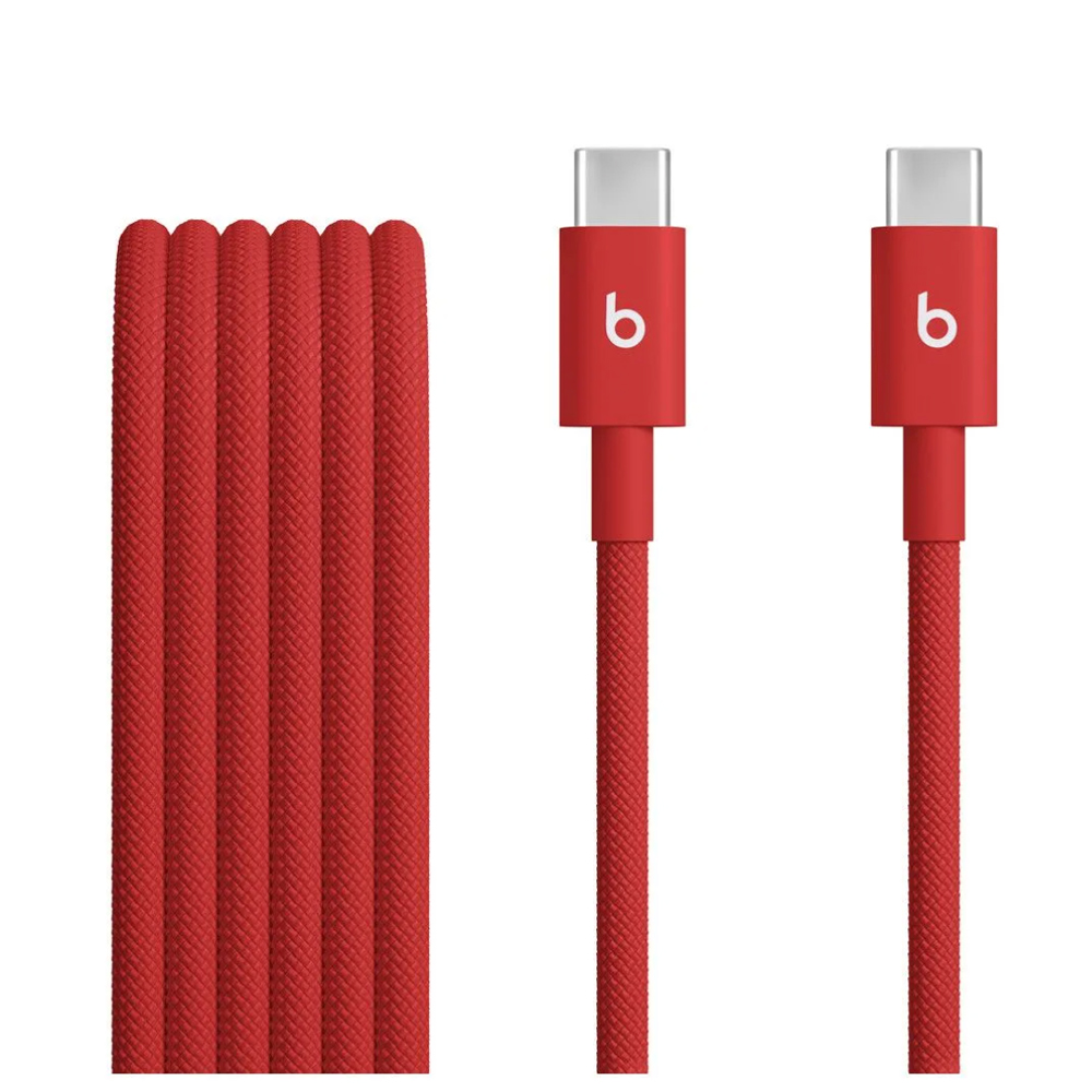 CRTECNO Beats USB-C to USB-C Woven Cable 1.5m Rapid Red