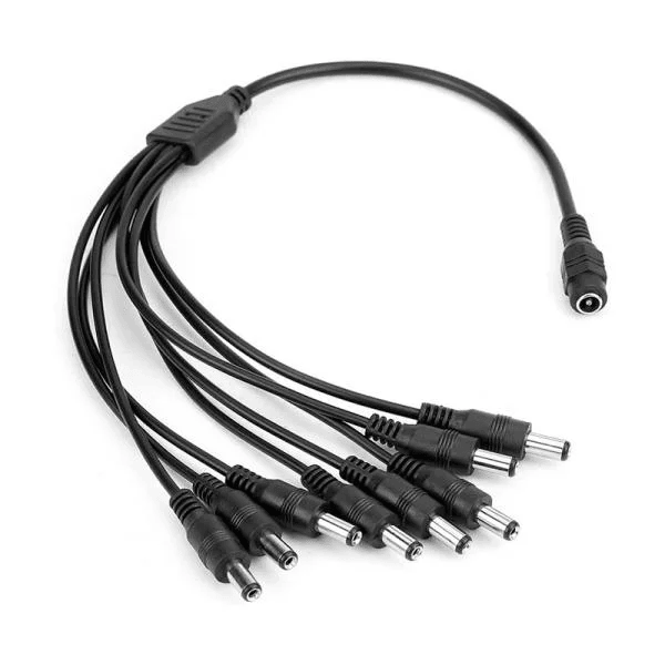 CRTECNO DC 12V 1 a 8 salidas 5.5 x 2.1 mm FXXDC1T8001C
